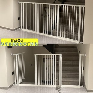 加粗加强90或110加高婴儿童安全门K栏楼梯防护栏宠物围栏栅栏