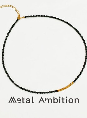 彩色水晶项链女轻奢小众夏日多巴胺锁骨链高级设计感碎银子脖颈链