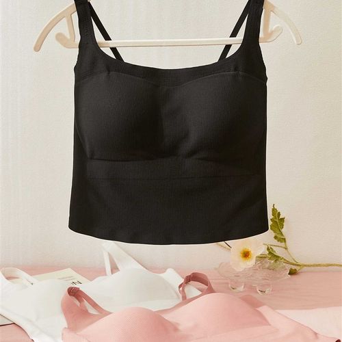 大胸美背短款文胸大码内衣夏季胸垫防下垂无痕背心白色百搭女胖mm