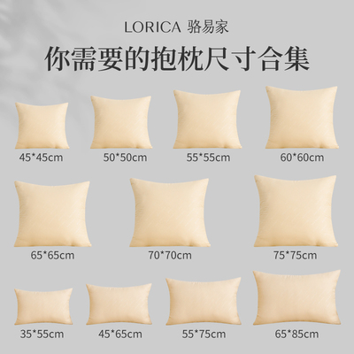 骆易家抱枕羽丝绒沙发靠垫  正方形大靠背床头枕
