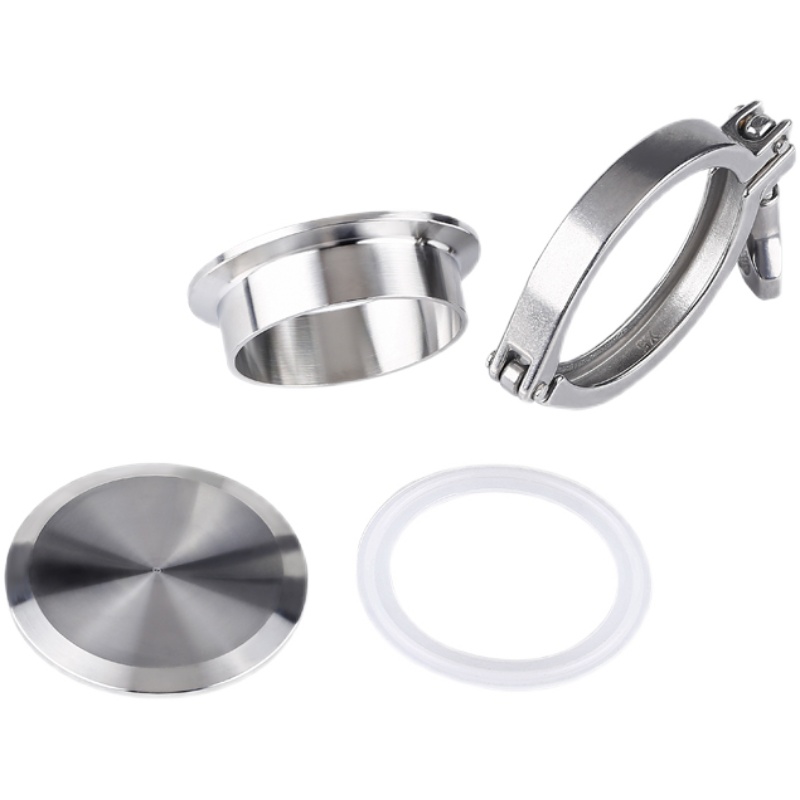 不锈钢卡箍接头盲板密封件装0/1卫生管件堵头连接件