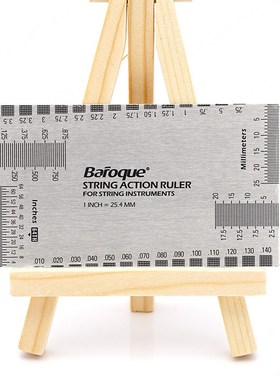 oqu木电吉他测量尺测量工具琴弦高度弦距尺琴枕刻度尺