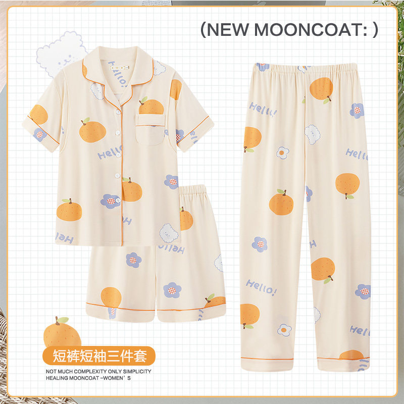 三件套产后月子服夏季薄款哺乳睡衣孕妇纯棉产妇夏装短袖怀孕期
