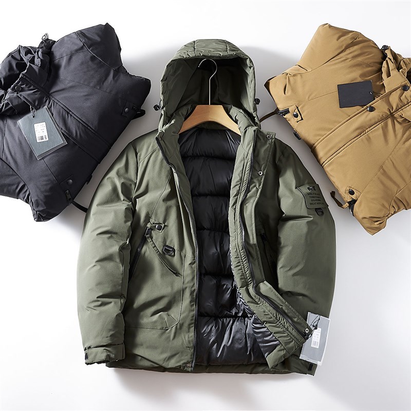 高品质!户外机能!冬季新款男款户外防风防水拉链大口袋连帽棉服