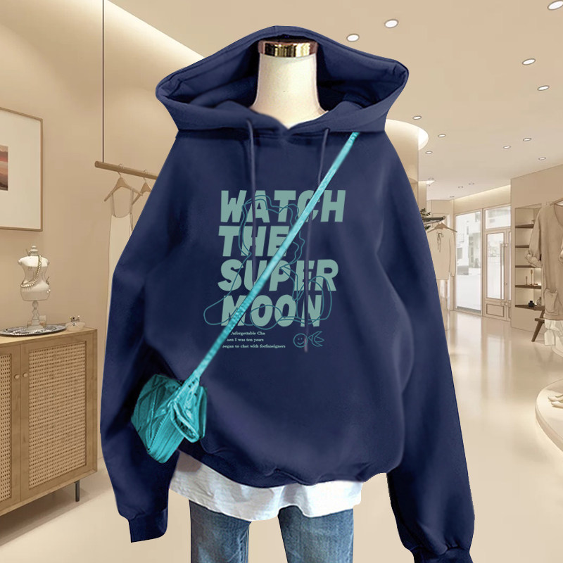 哺乳卫衣冬装外出辣妈款加绒时尚哺乳期衣服大尺码显瘦女秋冬季上