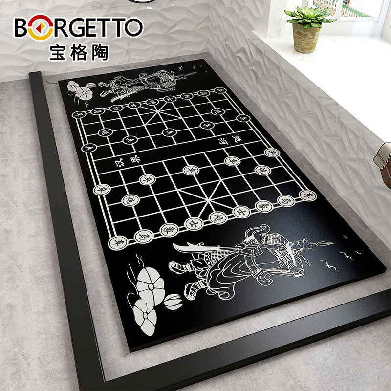 象棋盘卫生间防滑地砖浴室通体砖洗澡间脚踏石淋浴房地板厕所瓷砖