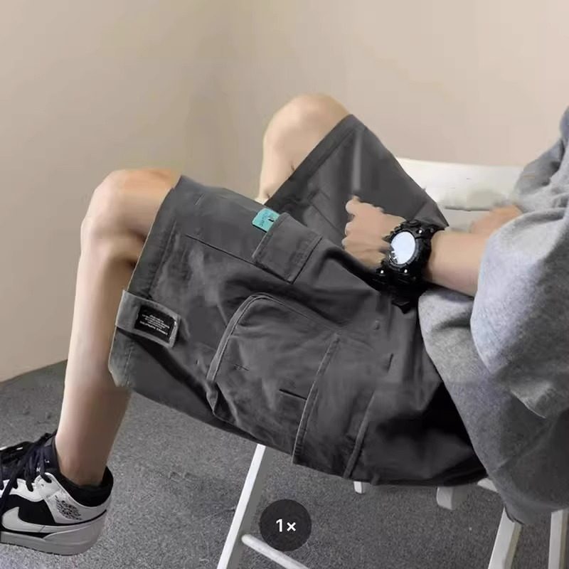 特大码300斤多口袋工装休闲短裤男夏季潮牌沙滩裤宽松运动五分裤2