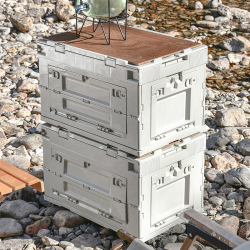 户外露营可折叠储物收纳箱大号折叠箱侧J开门车载家用整理箱衣物