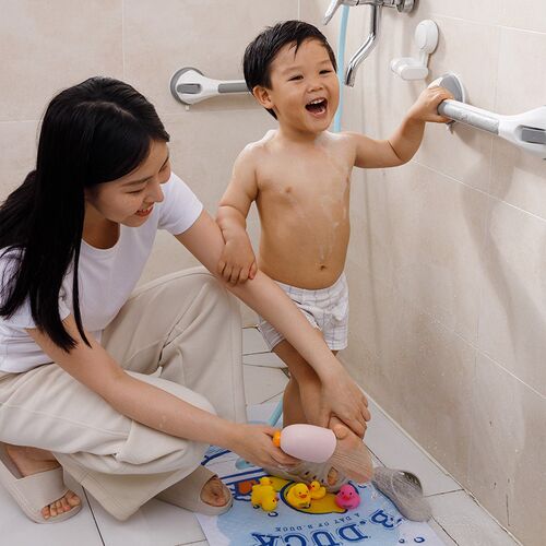 儿童浴室吸盘扶手宝宝站立洗澡防B滑把手免打孔卫生间淋浴防摔神