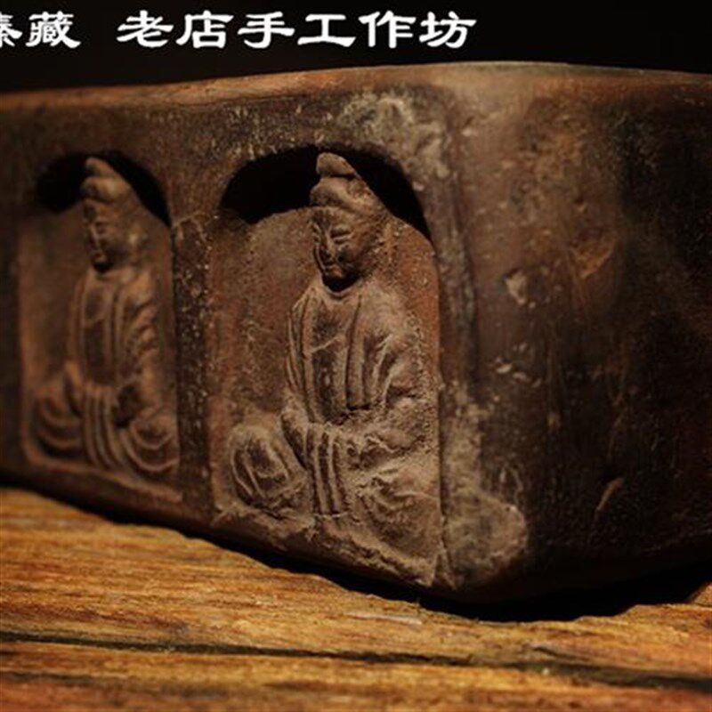 高档佛像全身坐佛壶m承复古怀旧茶托仿汉砖古砖创意茶空间新古典