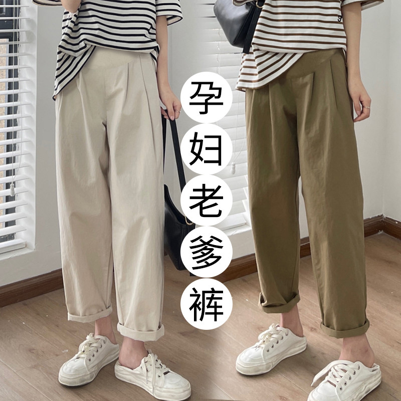孕妇裤子秋冬新款外穿冬季加绒加厚小个子打底裤孕早期阔腿裤冬装