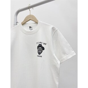 【合身版型】美式复古咔叽重磅厚实纯棉复古印花男款修身短袖T恤