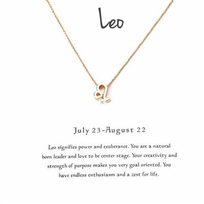 Zodiac womein necklace alloy gold silver gift couple girls