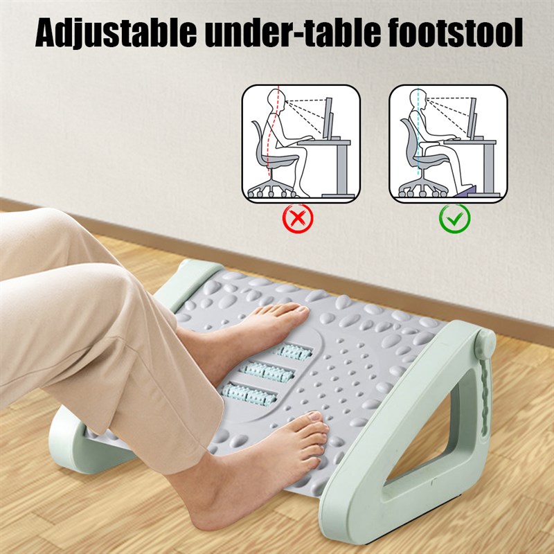 Ergonomic Office Foorest Portable Foot Rest UQnder Desk Feet