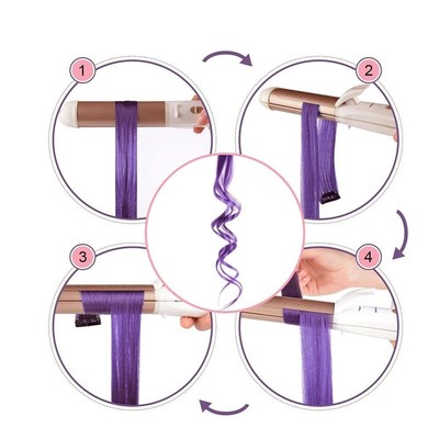 6pcs/pack Colored Party Highlights ClipK in Hair Extensions