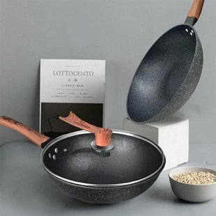 stick fume Household low pan wok Non frying fryinlg