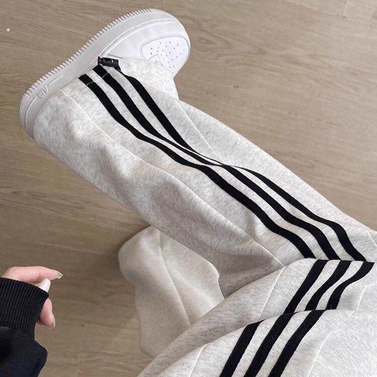 女童秋装运动裤2025新款儿童秋冬款阔腿裤女大童初中直筒加绒裤子