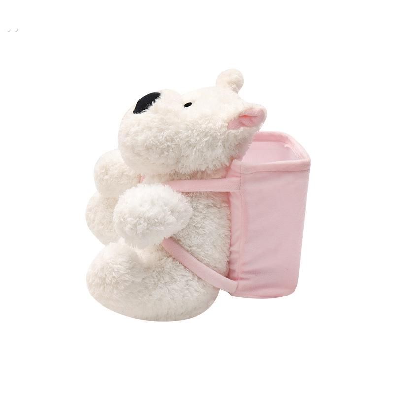 车载垃圾桶汽车内用可爱西高地卫生桶纸巾盒二合一女生车上扶手箱