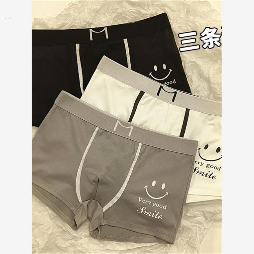 新款内裤男士内裤纯棉四角裤平角裤大码成人青年男生短裤男款