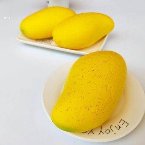 squishy慢回弹水果软弹大仿真芒果摆设食物发泄挤压捏乐早教玩具