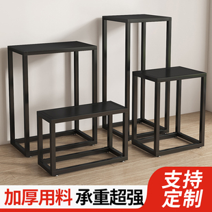 落地铁艺置物架客厅靠墙窄边陈列架印表机增高架花架定制鱼缸架子