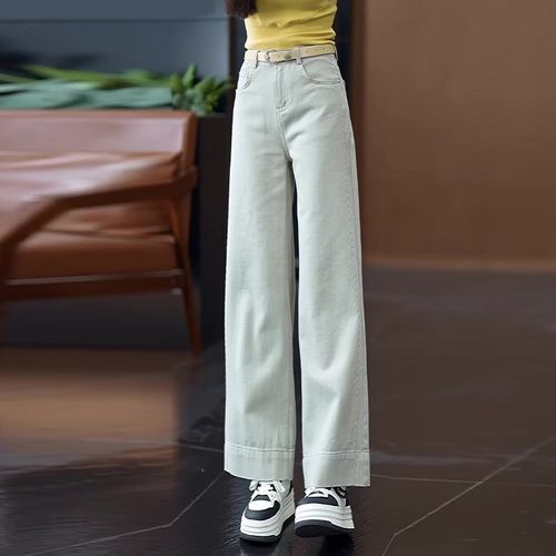 爆款推荐~九分直筒牛仔裤女显瘦显高春夏新款高腰宽松窄版阔腿裤