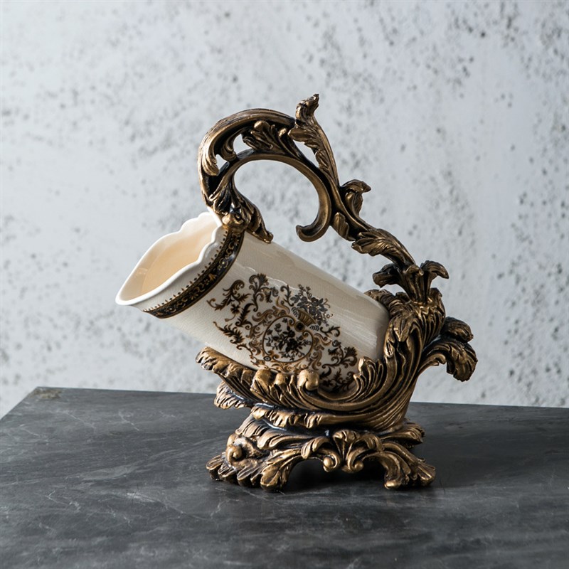 创意家居欧式轻奢覆古陶瓷红酒架摆件客厅酒柜美式装饰品酒瓶架