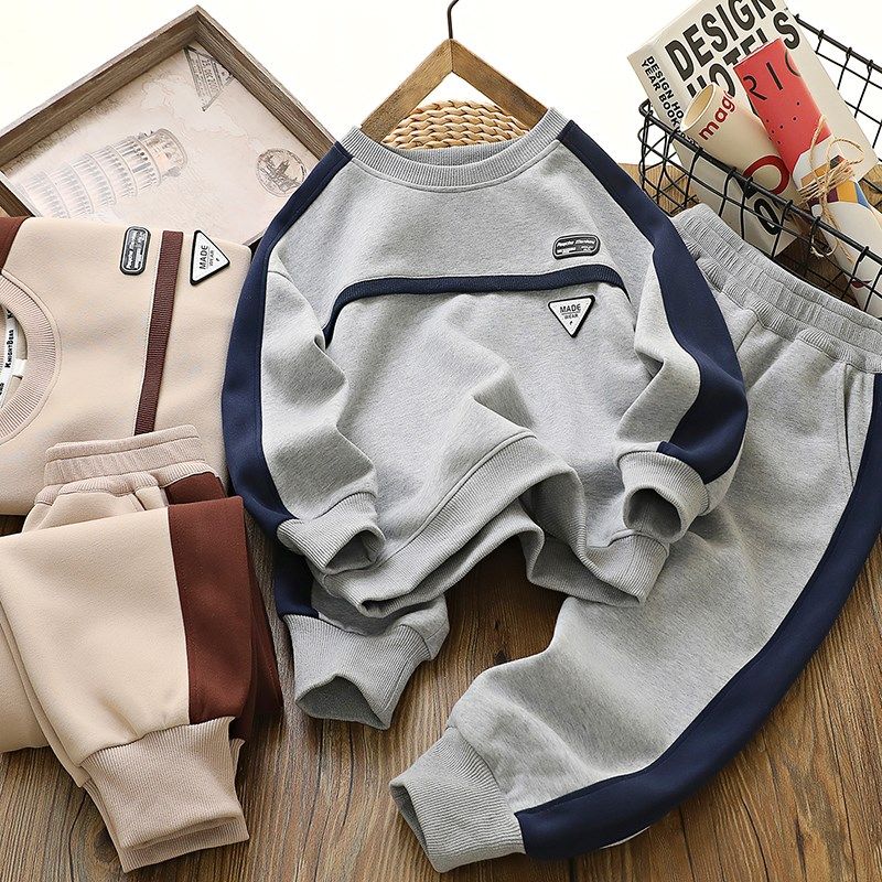 男童卫衣套装潮帅气时髦2024春秋新款儿童休闲运动上衣卫裤两件套