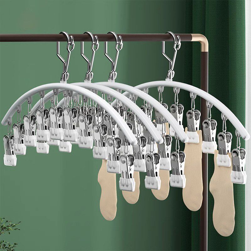 不锈钢袜夹凉袜子家用架多夹子衣架晾衣服神器晾晒多功能无痕防滑