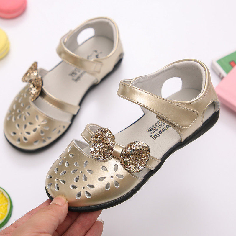 百慕达女童凉鞋2021新款韩版夏季真皮包头小公主鞋宝宝儿童凉鞋女