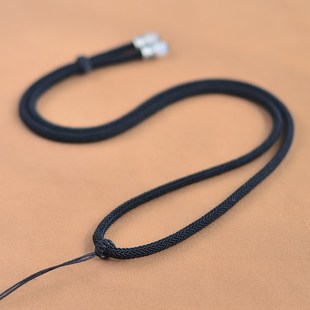 粗款吊坠挂绳噶短玉佩黑色绳子项链绳手工编织男士简约配绳高货绳