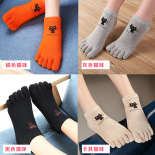 全棉五指袜女纯棉防臭夏季薄款短款分G脚趾吸汗透气袜子可爱女袜