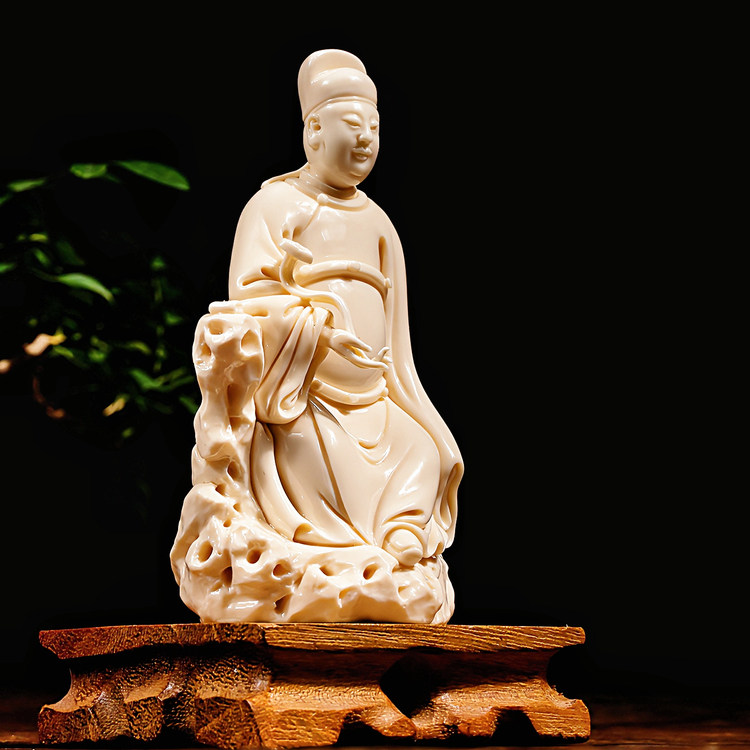 彤公子洪建鹏纯手工雕刻手工艺品文昌帝君摆件实心摆件高端礼物