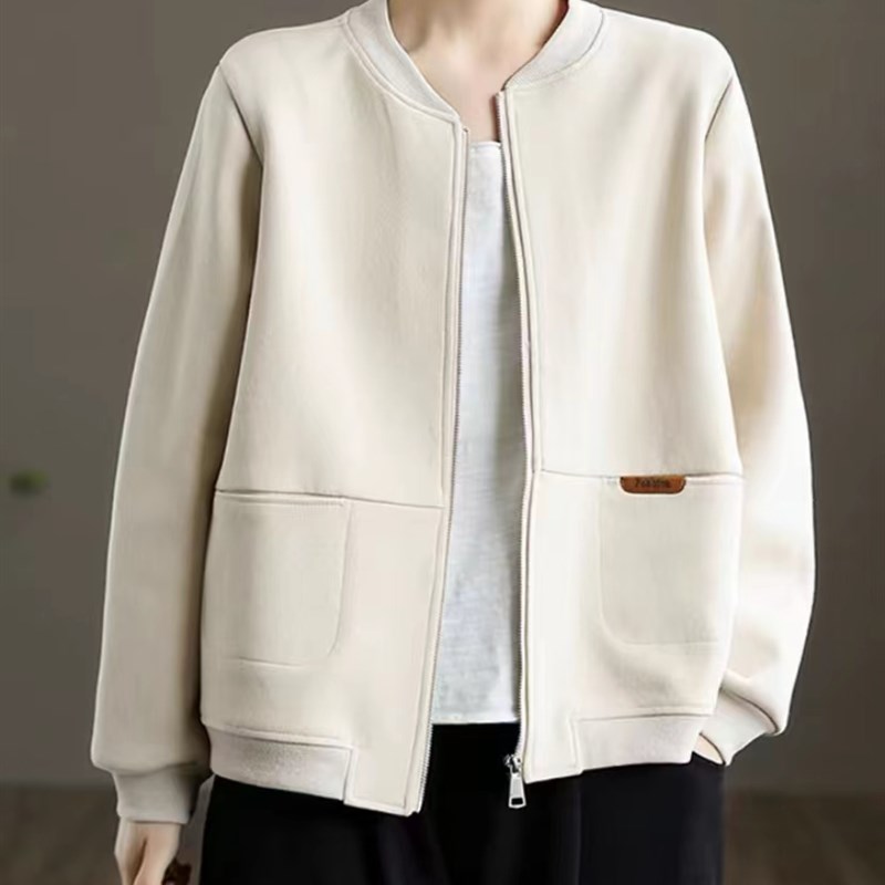 韩版棒球服休闲外套女2024文艺百搭气质宽松春季新款百搭显瘦上衣