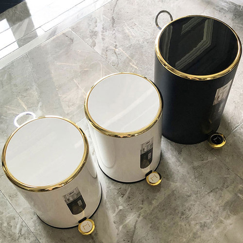 家用网红垃圾桶客厅现代简约轻奢脚踏式卫生桶带盖厨房卧室大容量