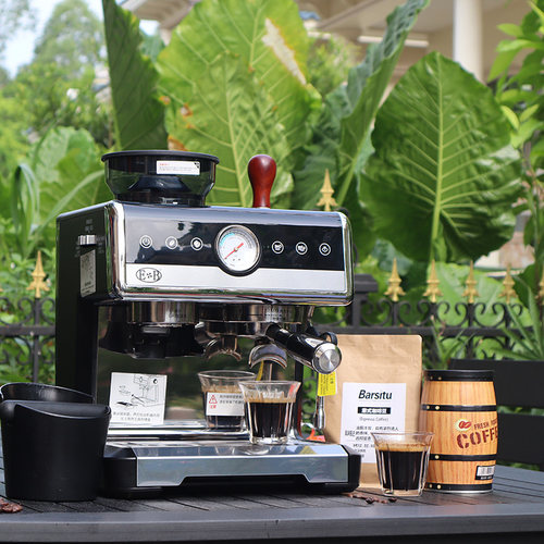 EB/亿贝斯特 CM5200咖啡机家用小D型商用半自动研磨一体双锅炉110