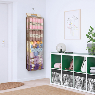 包包收纳挂袋门后墙挂式 展示置物架毛线整理 悬挂收纳柜存放娃娃