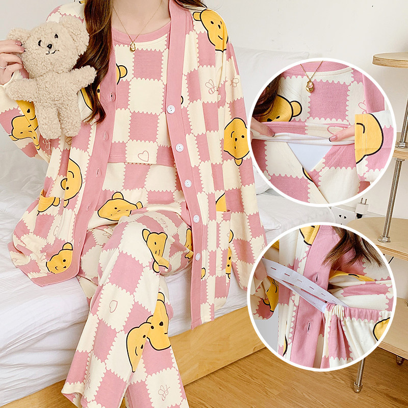 月子服大码夏季短袖长裤薄款喂奶三件套装春秋孕妇哺乳睡衣6月份7,孕妇装/孕产妇用品/营养,家居服套装,淘宝优惠券,粉丝福利购,淘宝优惠卷