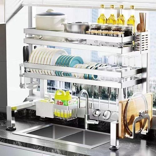 厨房水槽置物架多功能碗碟收纳架台面洗碗槽放置架水池上沥水架子