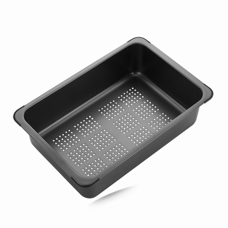 多功能沥水篮洗菜盆加厚不锈钢盆中盆家用压纹可移动小盆洗菜篮