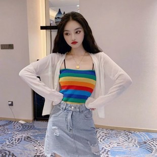 开衫外套外搭配吊带裙子薄款小披肩针织冰丝防晒衣女2024夏季新款