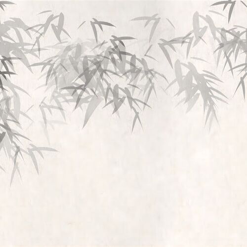 中式淡雅水墨竹子电视沙发背景墙纸民宿壁布茶室书房X酒店定制壁