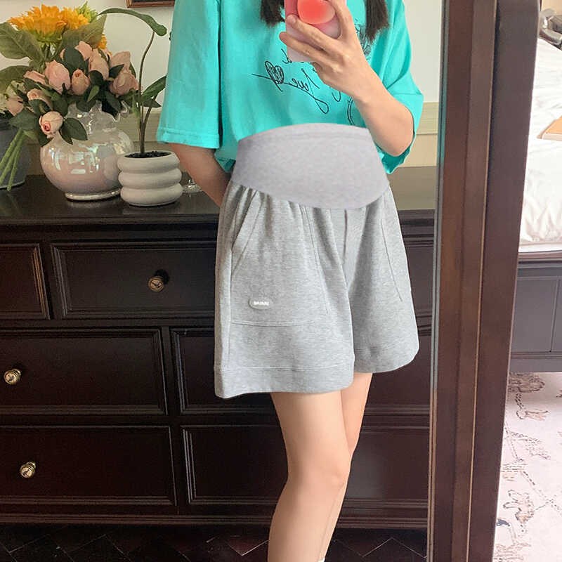 孕妇裤运动短裤女夏季2024新款显瘦休闲裤外穿阔腿裤子薄款5010