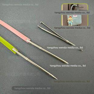 5mm扁藤条夹针松紧带针鞋带针皮条针多功能夹绳针穿帽引绳针