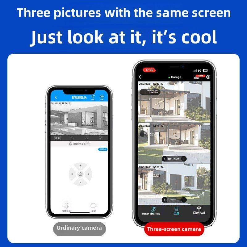 小鹰看看三镜头三画面摄像头室外监控360全景手机远程对讲旋转4G,电子/电工,双目/多目摄像头,淘宝优惠券,粉丝福利购,淘宝优惠卷