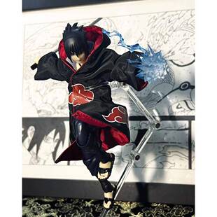 shf火影宇智波佐助忍者宇智波鼬晓袍6寸手办模型布衣风衣外套披风