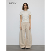 进口自发热面料罗坑条设计绒感圆领正肩短袖 MUTE25FW Tee