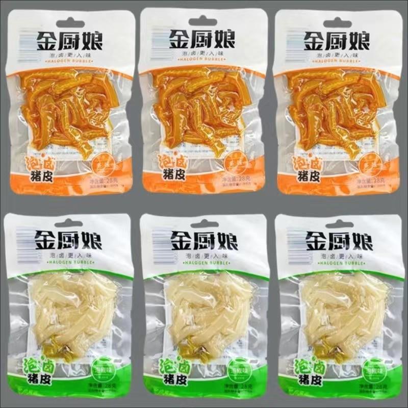新货泡卤猪皮28g泡椒味多