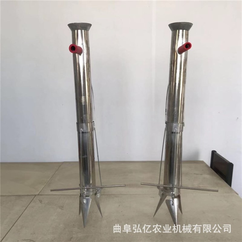小型农用自动栽苗器西葫芦油菜种苗器单人手提不锈钢栽种器补苗器
