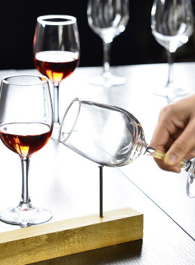 红酒杯套装家用钢化玻璃白葡萄酒杯子欧式法国弓箭抗摔高脚杯架